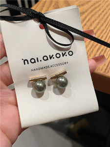 ต่างหูไข่มุกสีเทา ดีไซน์เก๋ไก๋ หรูหรา สไตล์วินเทจ ทันสมัย ​​ต่างหูแบบอเนกประสงค์ ต่างหูแบบอเนกประสงค์