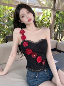 GUZILIAN | High-End 3D Floral Design Fashion Fitting Camisole Top