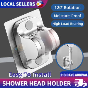 Shower Head Holder Wall  Mount Strong Pandikit Handheld Sprayer Base Drill-Free Bracket Bathroom Heavy Duty Stand
