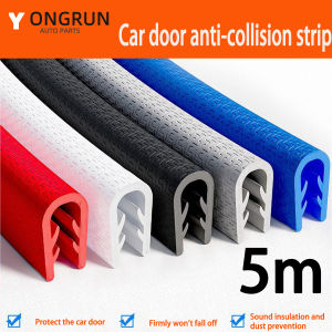 5m High-Quality U-Shaped Door Anti-Collision Strip Protective Strip Door Scratch Resistant Sealing Rubber Strip Decorative Strip
