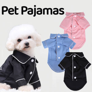 French Style Dog Pajamas Soft Puppy Sleepwear Comfortable Cat Shirt Pet Clothes