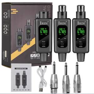 IRIN | IRIN UHF Wireless Microphone Converter XLR Professional Transmitter and Receiver Wireless System Support 0V 48V Mics
