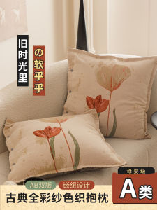 A-Class Classic Sofa Pillowcase 45x45 Detachable And Washable Living Room Bay Window Cushion with Core Two-Purpose Bed Pillow