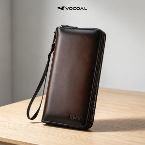 VOCOAL Fashion Long Wallet Soft PU Long Wallet Multi-Card Position Vintage PU Frosted Wallet Multi-Functional Wallet Large Capacity Purse ID Credit Cards Holders Coin Pouch
