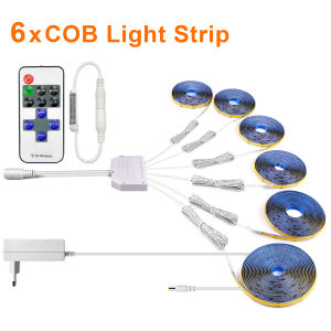 4/5/6Pcs COB Cabinet Light Brightness Adjustable 12V LED Strip Light For Anime Character Collection Show Cabinets Wall Decor