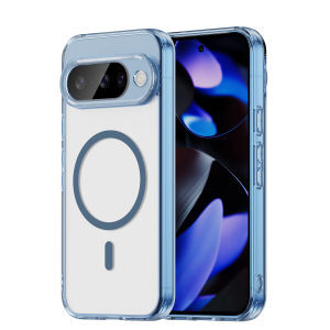 Ốp Điện Thoại Trong Suốt PC + TPU Từ Tính Tương Thích Magsafe Cho Google Pixel 9/10 Pro XL/9A/10A Kèm Miếng Dán Bảo Vệ Ống Kính