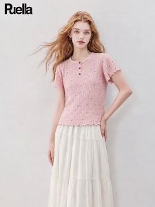 puella | Textured Dots Short Sleeve Youthful Design T-Shirt