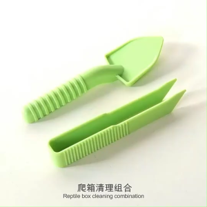 [2in1] ชุดอุปกรณ์ทำความสะอาดตู้สัตว์เลื้อยคลาน ที่ตักเศษอาหาร+แซะมูล กิ้งก่า งู เต่า จิ้งเหลน