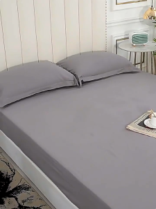 3-Piece Bedsheet Set with Pillowcases - Hypoallergenic and Full Garterized for Queen Single and Double Sizes