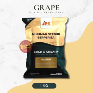 JPS Plain Grape 1 kg Premium Bubuk Minuman Anggur Tanpa Gula / Serbuk / Powder