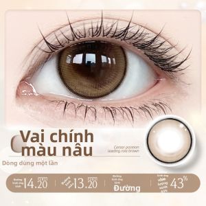 Yokccy | Kính Áp Tròng Màu Nâu Đỏ Tự Nhiên Dùng Một Ngày 2 Cái