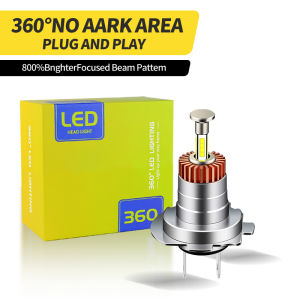 Đèn Pha LED 1/2X H4 HB2 15000LM Hi/Lo Beam 360 ° Kích Thước Nhỏ 1:1 Thay Thế Đèn Sương Mù Ô Tô Cho H1 H3 H8 H9 H11 9005 9006 9007