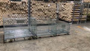 ตะแกรงเหล็กพับได้ มีล้อ (รับนน.500-800kg) L / M /S 120x100x89cm  ตะกร้า ตะกร้าเหล็ก พับได้ ตะแกรง ตะกร้าขนส่ง แยกพัสดุ ใส่อะไหล่ ตะกร้าโรงงาน