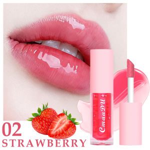 Moisturizing Hydrating Lip Gloss Lipstick Lip Glaze Waterproof Mirror Jelly Red Pink Coral Berry Lip Plumper Y2K Christmas Gift