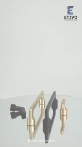 Etivo B34 Tarikan Laci Kenop Gagang Pintu Lemari Hitam / Emas