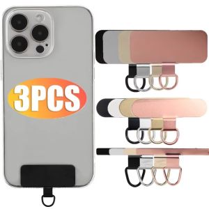 3PCS Stainless Steel Phone Lanyard Patch Gasket Ultra-thin Metal Phone Hanging Cord Tether Tabs Replacement Safety Connect Piece