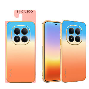 Gradient AG Matte Case For Xiaomi Mi 17T 15T 14T Redmi Note 15 Pro Plus 14 13 Anti Fingerprint Shockproof Corners Plating Cover