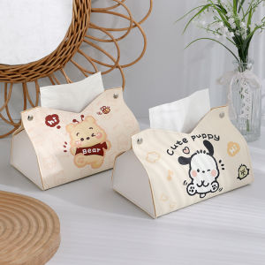 Cute Pachat Dog Tissue Box Living Room Restaurant Drawer Box Storage Organizer Cartoon Tissue Holder High-End Desktop Tissue Box