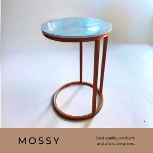 RJP FURNITURE Meja Sudut Bulat Minimalis Modern Aesthetic-Mossy End Table