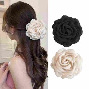 Rose Flower Hairpin Women’s Korean Fashion Elegant Romantic Hair Clip Hair Accessories for Girls