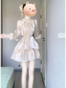 CHANGTONG | Luxurious Style Fitting Waist Tulle Dress