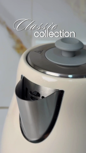 Dowell 1.7L Variable Temperature Electric Kettle | 8 Temperature Settings | Stainless Steel Inner Body | Cream | EK-1726DV