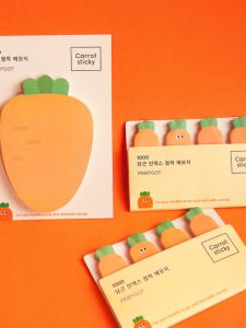 Nhãn Dán Cà Rốt Dễ Thương Hoạt Hình Nhãn Dán Ghi Chú Sáng Tạo Có Thể Xé Nhiều Lần Nhãn Dán Để Để Lại Lời Nhắn Nhãn Dán Giấy Ghi Chú