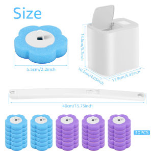Disposable Toilet Brush Cleaner Kit With Replacement Head Lengthened Handle Auto Lid Opening Toilet Brush Wc Accessories