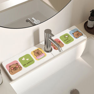 Thảm Rửa Chén Phòng Tắm Bằng Bột Si Licon Thấm Hút Nước Cho Vòi Chậu Rửa Mặt Thảm Nhà Bếp Thảm Nhà Tắm Thảm Phòng Tắm