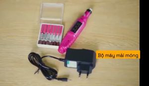 Máy mài móng mini dùng sạc kèm 6 đầu mài cơ bản dụng cụ chuyên dụng trong ngành nail – A031