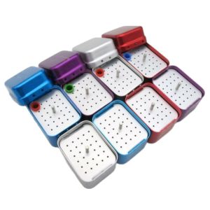 30 Holes Metal Dental Burs Holder Sterilization Storage Box Autoclave Dentistry Gutta Purcha Organizer Stand Disinfection Block