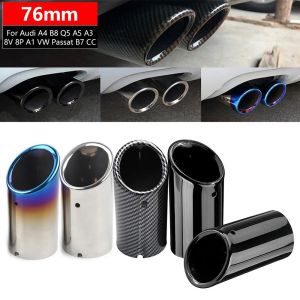 Stainless Steel Car Exhaust Pipe Muffler Tip Tailpipe Exhaust Muffler For Audi A4 B8 Q5 A5 A3 8V 8P A1 VW Passat B7 CC Tiguan