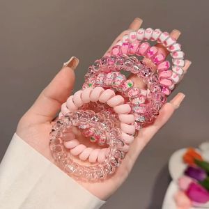 Set 6 Dây Buộc Tóc Đuôi Ngựa Xoắn Ốc Co Giãn Hàng Mới Phong Cách Hàn Quốc C.T