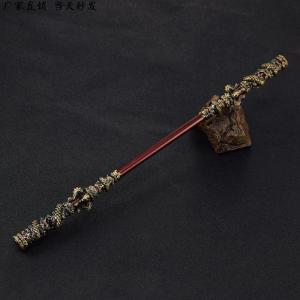 Metal Craftsmanship Golden Ruler Pen Game Accessories Wukong Staff Qi Tian Da Sheng Yi Metal Artwork Desk Toy Childrens Day Gift