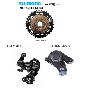 SHIMANO | SHIMANO Tourney 6v 7v Groupset 6/7 Speed SL TX30 Shifters RD TY300 Rear Derailleur MF TZ500 Freewheel for MTB Original Parts