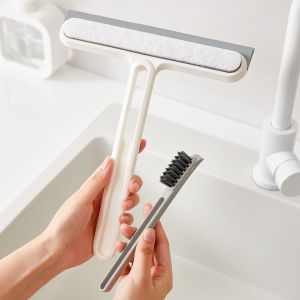 Double-Sided Glass Cleaning Brush Home Bathroom Mirror Water Scrubber Window Cleaner Tool Professional Household Cleaning Equipment