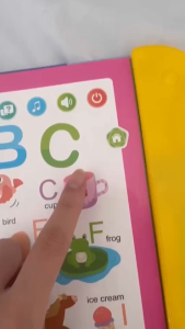 Kids English Learning Book Phonics Speaking Sound Interactive Audio Book for Children Aged 4-6 Years Compact Portable Rechargeable Learning Toy