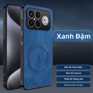 Ốp Lưng Hút Từ Tính Bằng Da PU Sang Trọng Cho Xiaomi Poco F8 Ultra/Pro - Vỏ Chống Sốc Thân Thiện Với Da Chống Rơi Thiết Kế Đơn Giản Thời Trang