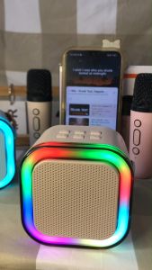 Original mini Karaoke speaker bluetooth Bass K12 Microphone Premium set lengkap speaker bluetooth mic wireless