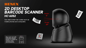 HENEX HC-6052 1D 2D Barcode Scanner Price Tag Scanner USB QR Code POS System Label