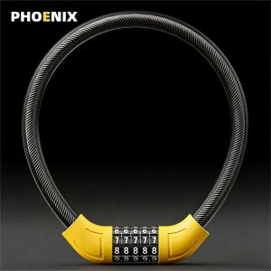 Others | 5 Digit Code Bicycle Lock Waterproof Anti-Prying Steel Cable Lock Security Safe Lock for MTB Road Bike E-Bike Motorcycle Scooter