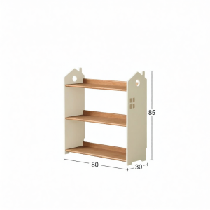 WEISHA | Kids Solid Wood Freestanding White Bookshelf