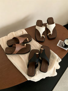 XIXITIAO | Anti-slip Outdoor Retro Style French Metal Buckle Flatform Flip Flops