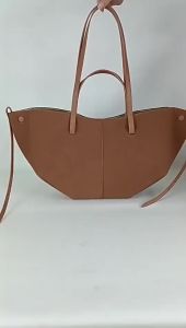 (Ac) Polene Pauline Matte Leather Wings Style Bag One Shoulder Cyme Tote Bag Large Capacity Womens Bag