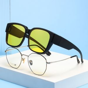 Wearing Glasses Nearsighted Sunglasses Mens Trendy Clip on Womens Summer UV Protection Mens Drivers Driving Sunglasses