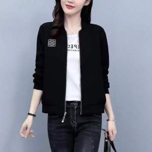 Casual Sporty Short Jacket Womens 2025 New Spring Autumn Loose Versatile Baseball Uniform Top Open Cardigan Slimming