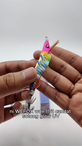 Candat Sotong 2026 new Squid Jig Glow UV Gewang pancing Sotong Mata Kail Stainless Steel fishing wefox WDX-1151
