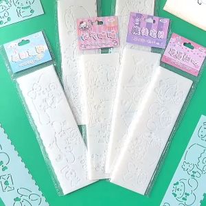 Creative Cute Cartoon Sanrio Characters Drawing Template Stencil Ruler Set DIY Decorations Journal Kids Art School Stationery