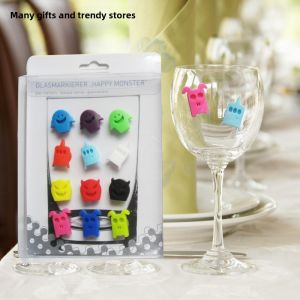 Silicone Wine Charms Expression Cup Labels Tea Cup Markers Identification Separators Beverage Accessories Winwin Brand