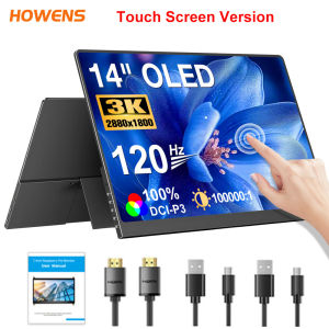 MISSUN 16.0" 2K OLED Screen Portable Monitor 100% DCI-P3 Display 1MS Eye Care PC 120hz For Laptop Mac NUC Mini PC VESA LS Stand